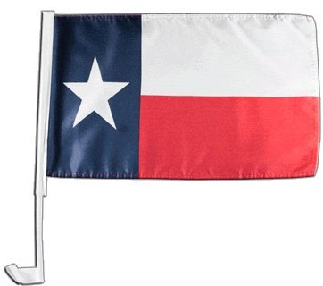 Flaggenfritze® USA Texas Autofahne 30 x 43 cm – Autoflagge für Autokorso, Public Viewing, Sportevents und Deko