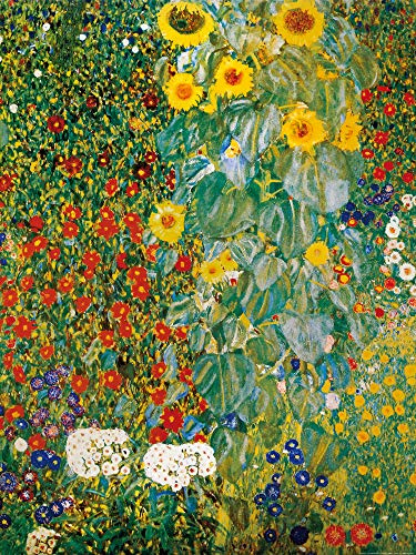 1art1 Gustav Klimt Poster Bauerngarten Mit Sonnenblumen, 1905-06 Kunstdruck Bild 80x60 cm
