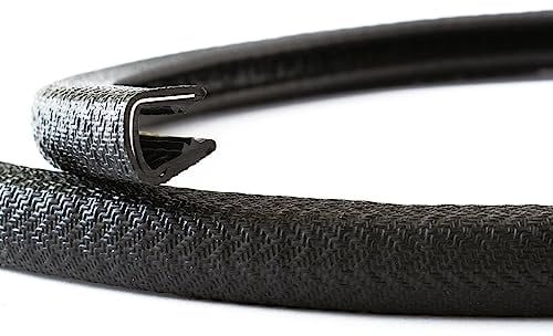 EUTRAS [5m] Kantenschutz 8-10 mm schwarz – hält ohne Kleber – perfekt für Bleche und Möbelkanten – schützt und entschärft Kanten – Industriequalität Made in Germany