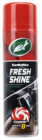 Turtle Wax Limpiador de plásticos y salpicaderos para interiores Fresh Shine ambientador, elimina la suciedad, el polvo y los residuos del plástico en los interiores del coche para un brillo brillante