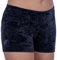 ff FISCHER Turnhose Damen Samtshorty Gymnastik Turn Shorts in wolkigem Samt Fitnesshose Sport 77134, Größe: 42, Farbe: Schwarz
