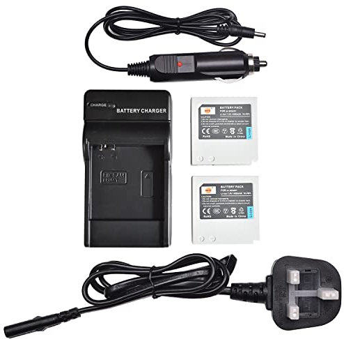 DSTE 2pcs IA-BP85ST Li-ion Battery + Charger DC50U Compatible for Samsung BP85ST, IA-BP85NF, HMX-H105, HMX-H106, SC-HMX10, SC-HMX20C, SC-MX10, SC-MX20, SMX-F30, SMX-F33, SMX-F34 Digital Camera