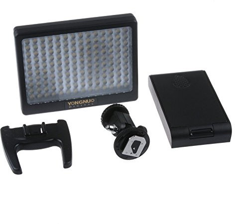 Fotga Yongnuo YN140 - Flash professionale e luce video a LED per fotocamera Canon Nikon + porta PC