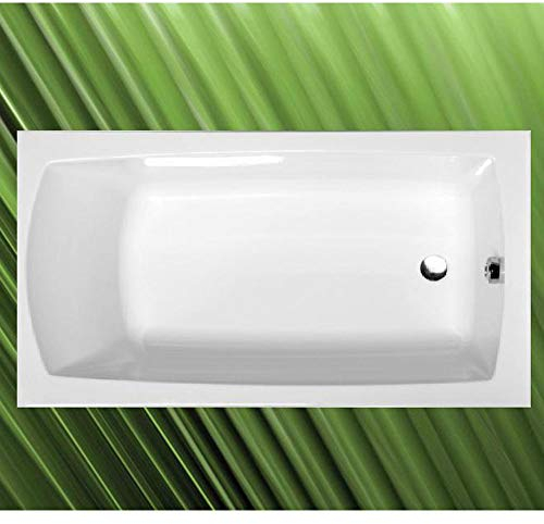 Badewanne LILY 140x70x39cm, Acryl in weiß, mit Wannenfüßen