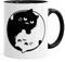 Tasse mit Katzen-Motiv Ying Yang Cats MoonWorks® schwarz unisize