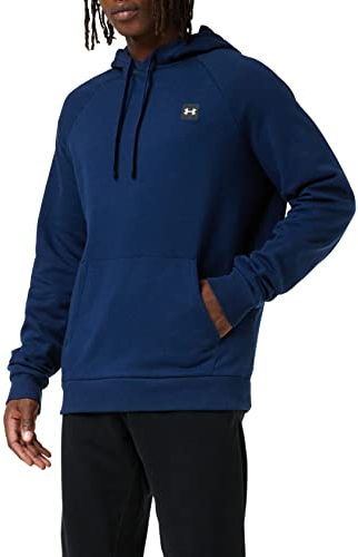 Under Armour Rival Fleece Hoodie Sweatshirt Homme, Academy/Onyx White, XXL