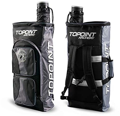 SHARROW Bogenrucksack für Takedown Recurve Bögen und Pfeile Rucksack Bogenkoffer Bogen Tasche für Recurve Bogen Fall Bogentasche Handtasche mit Pfeilköcher Bogensport Zubehör(Grau)