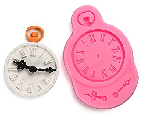 Märchenuhr kleine Uhr Alice für DIY Kuchen Fondant Backen Keks Tablett 3D harte Desserts Tropfen Kleber Dekor Silikon Form Werkzeug
