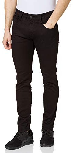 Replay men's jeans Anbass slim fit with power stretch, black (Black 098), W36 x L32