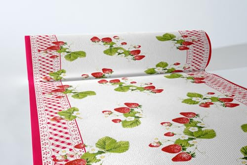 Mank Airlaid Tischläufer 40 cm x 24 m | Tischdecken-Rolle stoffähnlich | praktische Einmal-Tischdecke für Hochzeit oder Partys | Senga