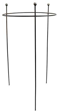 Hirsch Terracotta Staudenhalter BODO Kugel rund Ø 40 cm Höhe 95 cm Vollmaterial stabil Rankhilfe Pflanzenstütze