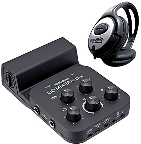 Roland GO:Mixer Pro-X Audio Interface for Mobile Devices + Keepdrum Headphones