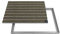 EMCO Eingangsmatte DIPLOMAT Large Rips sand 22mm + ALU Rahmen Fußmatte Schmutzfangmatte Fußabtreter Antirutschmatte, Größe:750 x 500 mm