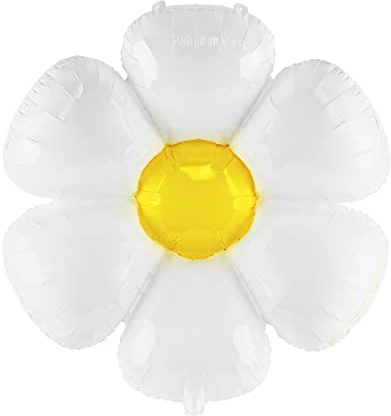 XXL Folienballon Gänseblümchen Ballon Daisy Geburtstag Luftballon Blumen Deko Geburtstag Dekoration Frühling Sommerfest Kindergeburtstag Geschenk Mädchen