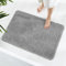 GONICVIN Teppich, 60 x 90 cm Flauschige Mikrofaser Waschbarer Badteppich Badematte, rutschfest Badezimmerteppich für Badezimmer, Wohnzimmer (Grau)