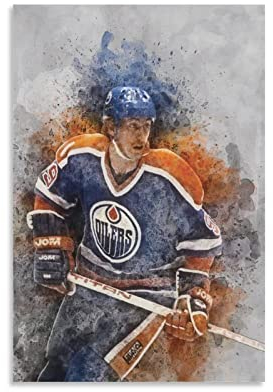 XXJDSK Foto Auf Leinwand Wayne Gretzky Poster Dekorative Malerei Leinwand Wandkunst Wohnzimmer Poster Schlafzimmer Malerei 60X90cm Kein Rahmen
