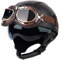 Casques Bols Jet Moto Casque Bol Open Face Classic Demi-Casque Moto Jet Vintage ECE Homologué pour Scooter Chopper avec Lunettes de Pilote Homme Et Femme Pilot Demi-Jet