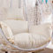 JORAsa Kissen für Egg Chair Swing, Outdoor-Hängesessel-Kissen, flauschig, wasserdicht, Ersatzbezug für Hängesessel-Kissen, Hängesessel-Kissen mit Kopfstütze und Armlehnen, weiß