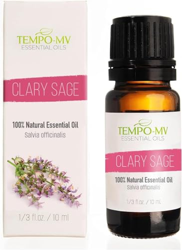 Salbeiöl BIO – 100% rein und natürlich, unverdünnt, therapeutische Qualität. Ätherisches Salbeiöl für Aromatherapie-Diffuser und Körperpflege (10ml)