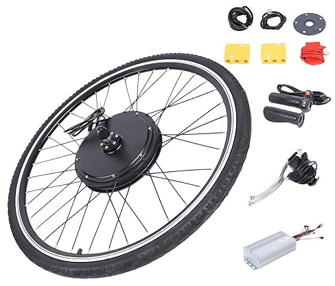 28 Zoll Ebike Umbausatz, 36V 500W Frontmotor Fahrrad E-Bike Hub Umbausatz, 8 Stück E-Bike Vorderrad Umbausatz Kit Elektrofahrrad Umbausatz für Freilauf Ebike Conversion Kit, Pedelec Umbausatz.