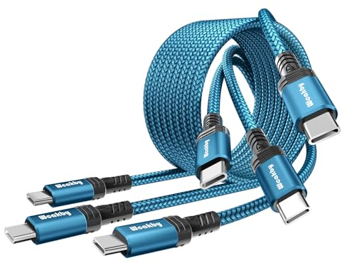 USB C auf USB C Kabel [3-pack/0.5m+1m+2m],USB C ladekabel [60W/ 20V/3A],USB C kabel für MacBook Pro Air, iPad Pro Air, Dell XPS 13 15,Galaxy S23 S22 S21 Note 20 10, Pixel 7 Pro/6/5a