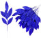 VEYLIN Christmas Blue Glitter Bay Leaf, 12Pcs Artificial Christmas Tree Picks Sprays for Christmas Tree Wreath Swag Floral Arrangement Bouquet Decoration(Blue)