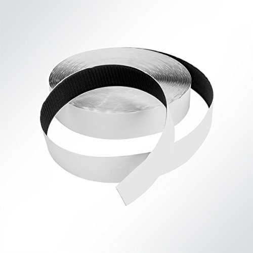 LYSEL® Klettband Hakenband selbstklebend Hotmelt Universalkleber schwarz Breite 38mm VE 25 Meter