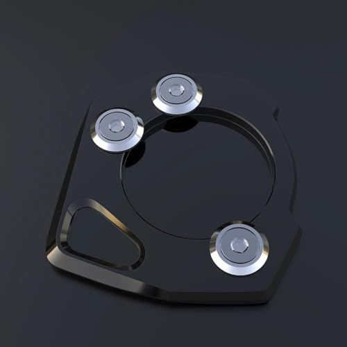 DEUYO Zubehör Kickstand Fuß Seitenständer Für Husqvarna Vitpilen 401 Svartpilen 401 701 Enduro 701 Supermoto SMC Motorrad Vergrößern Verlängerung Pad Stützplatte (Farbe : Schwarz)