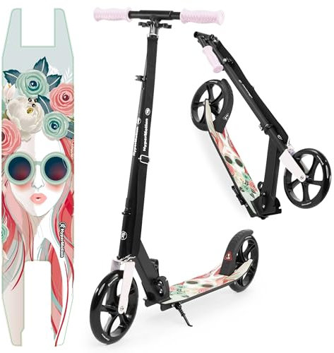 HyperMotion Vibe Monopattino Pieghevole per Bambini 7+ e Adolescenti, Ruote 200 mm, Alluminio Leggero, Manubrio Regolabile, Cuscinetti ABEC-7, Carico Massimo 100 kg, Rosa