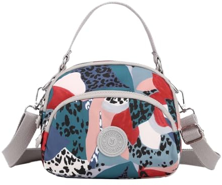 FAVORTALK Umhängetasche Damen Klein Wasserdicht Handtasche - Nylon Crossbody Bag Arbeitstasche Multi-Tasche Kleine Handtaschen Reisetasche Shopping für Frauen - DJB00310