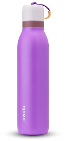 Owala FreeSip Twist Insulated Stainless Steel Water Bottle with Straw for Sports and Travel, 710ml, Purple, Purple (California Grapevine)