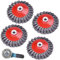 Pack of 4 Wire Brush Angle Grinder, M14 125 mm Wire Brushes for Angle Grinder, Angle Grinder, Disc Brush, Cup Brush, Angle Grinder, Wire Brush Set for Polishing, Descaling and Deburring (4)