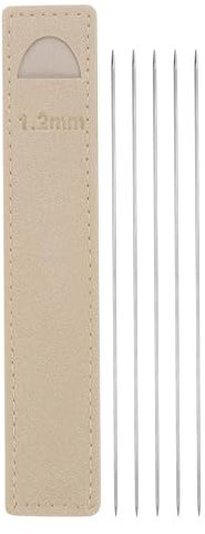 QUARKZMAN 5stk Extra Feine Strick Nadeln 1.2mm/0.05 Durchmesser 14cm/ 5.5 Länge Mini Doppelspitz Edelstahl Kurze Stecknadel für Pullover Kleidung Socken