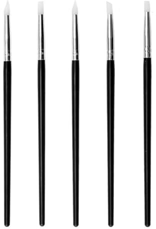 EIHI Pinceau Silicone Flexible Stylo à Sculpture Argile Pinceaux de Sculpture Pour l'argile Shaper Pointes en Caoutchouc Outils de Modelage Bricolage Artisanal pour Gravure Peinture Manucure, 5 pièce