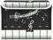Yopersonalizes Storage Boxes with Lids, Music Note Piano Collapsible Fabric Storage Cube with Handles, Storage Baskets for Shelves Clothes Toys Wardrobe 42x32x30 cm