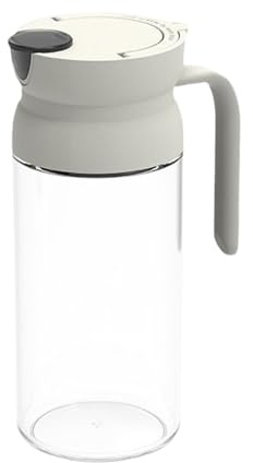 Oil Dispenser, Glasöl, leak-Proof Kitchen Container, Automatische Kappe, Convenient Click Opening, Home Cooking Restaurant Camping, 4,6 x 3,1 x 7,9 Zoll