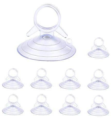 10 Pièces Ventouse Pare Soleil Camping Car, Ventouses en PVC Transparent Et Noir sans Crochets, pour Pare Soleil De Voiture Cuisine Salle De Bain Mur Miroir