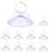 10 Pièces Ventouse Pare Soleil Camping Car, Ventouses en PVC Transparent Et Noir sans Crochets, pour Pare Soleil De Voiture Cuisine Salle De Bain Mur Miroir