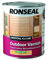 HOCHSTE® Ronseal Crystal Clear Outdoor Wood Varnish, Matt Finish, Exterior Varnish for Bare or Stained Wood, No Yellowing, Weatherproof, UV Protection, Resists Cracking, Peeling & Blistering, (250ml)