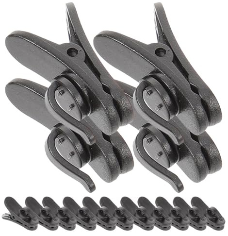 YARNOW 15pcs Microphone Clips Plastic Mic Clip for Microphone Cable Management Secure Cord Holders for Earphone Wire Lapel Mic Clips for Meetings Presentations and Recordings