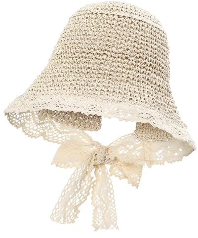 Sombrero Paja Bebé Niña 1-6 Años Gorro Verano Protección Solar Sombrero de Sol Plegable para Playa Exteriores Viaje