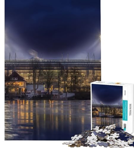 1000-teiliges beleuchtetes Werder Bremen Puzzle für Zuhause Freizeit Denksportaufgabe perfekte Verbindung zwischen den Teilen fröhlicher Zeitvertreib für Familienabende (38x26cm)