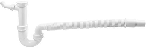 Cornat Röhren-Geruchsverschluss für Spültische - 1 1/2 Zoll - Mit flexiblem Abangsrohr & Geräteanschluss - Hergestellt aus robustem Kunststoff - Made in Germany Qualität / T353304