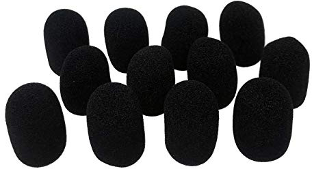 Tetra-Teknica XFFZDP-BLK Lapel & Headset Microphone Windscreen, Color Black, One Dozen Pack