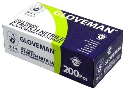 GLOVEMAN Blue Nitrile Gloves (Box of 200) (Medium)