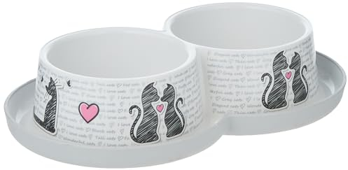 MODERNA Cats in Love' Dble Gamelle pour Chat 2 x 350 ML