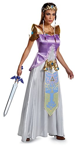Disguise Zelda Deluxe Kostüm für Erwachsene, Mehrfarbig/Meereswellen (Ocean Tides), S