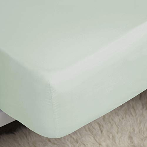 Belledorm Easycare Polycotton Percale 200 Thread Count 11 Inch Deep Fitted Sheet, Breeze, Single