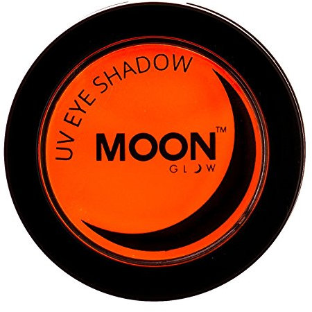 Moon Glow Ombretto Neon UV: si illumina brillantemente sotto l'illuminazione UV, Arancio intenso, 3.5g (confezione da 1)