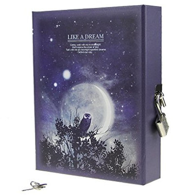 YJZQ Carnet Secret Cahier de cadenas Journal Intime Cahier avec Couverture de Serrure Bloc-notes Serrure avec Cadenas à Clef en Cartonné Bloc note cadeau pour Conserver Souvenir et Memoire